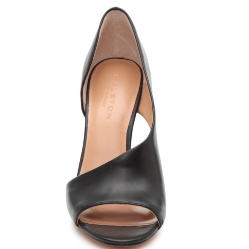 Halston Heritage peep toe heel